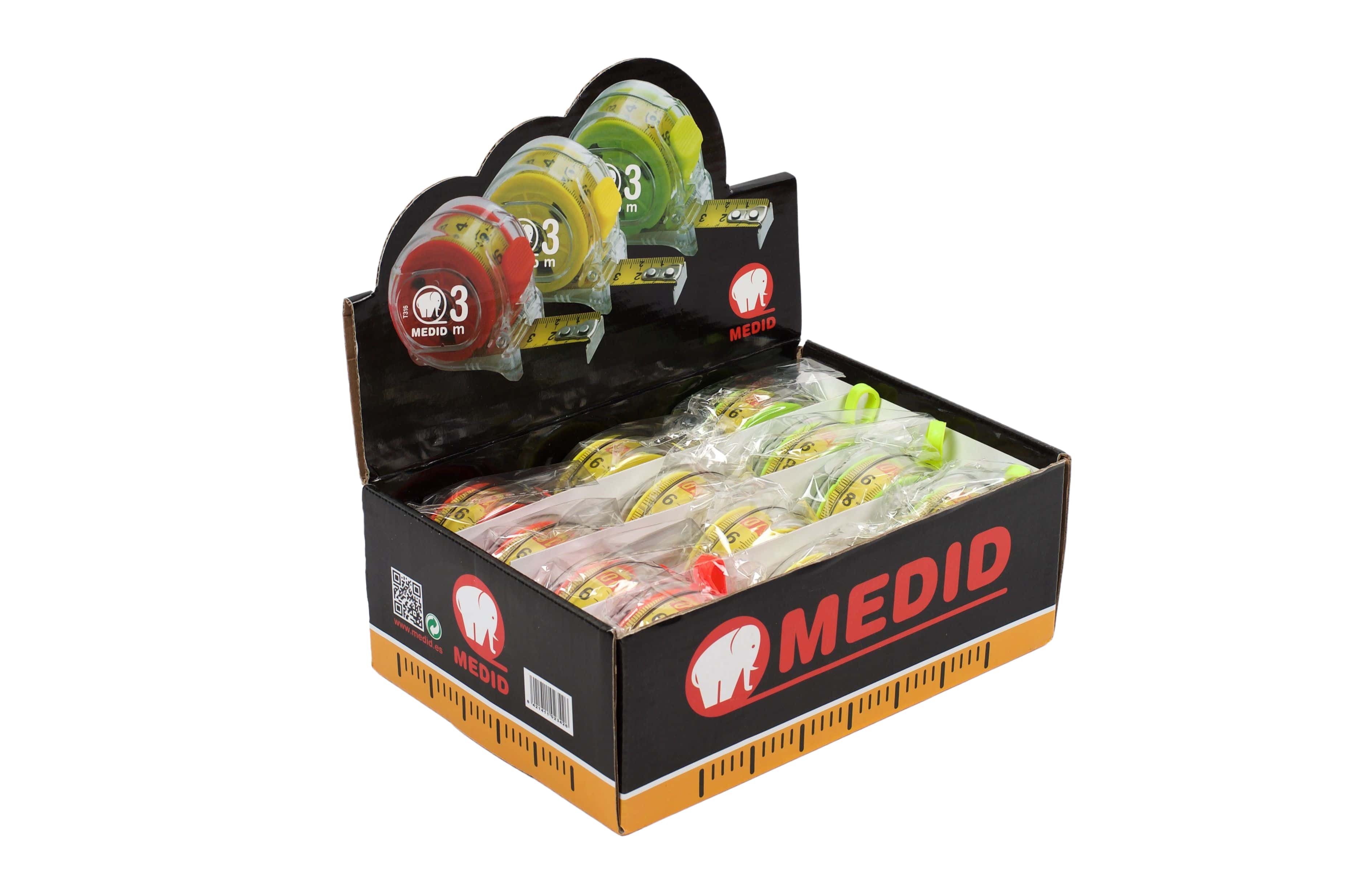 Flexómetro TRANSPARENTE 3M (3 m x 16 mm) - ref.T316