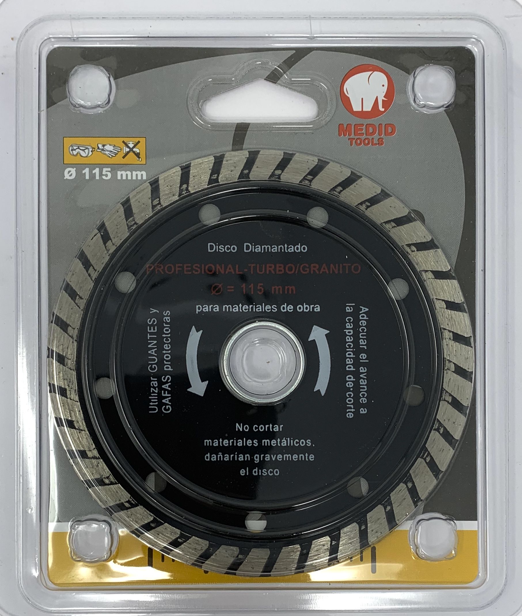 Disco turbo profesional para granito diámetro 115 mm