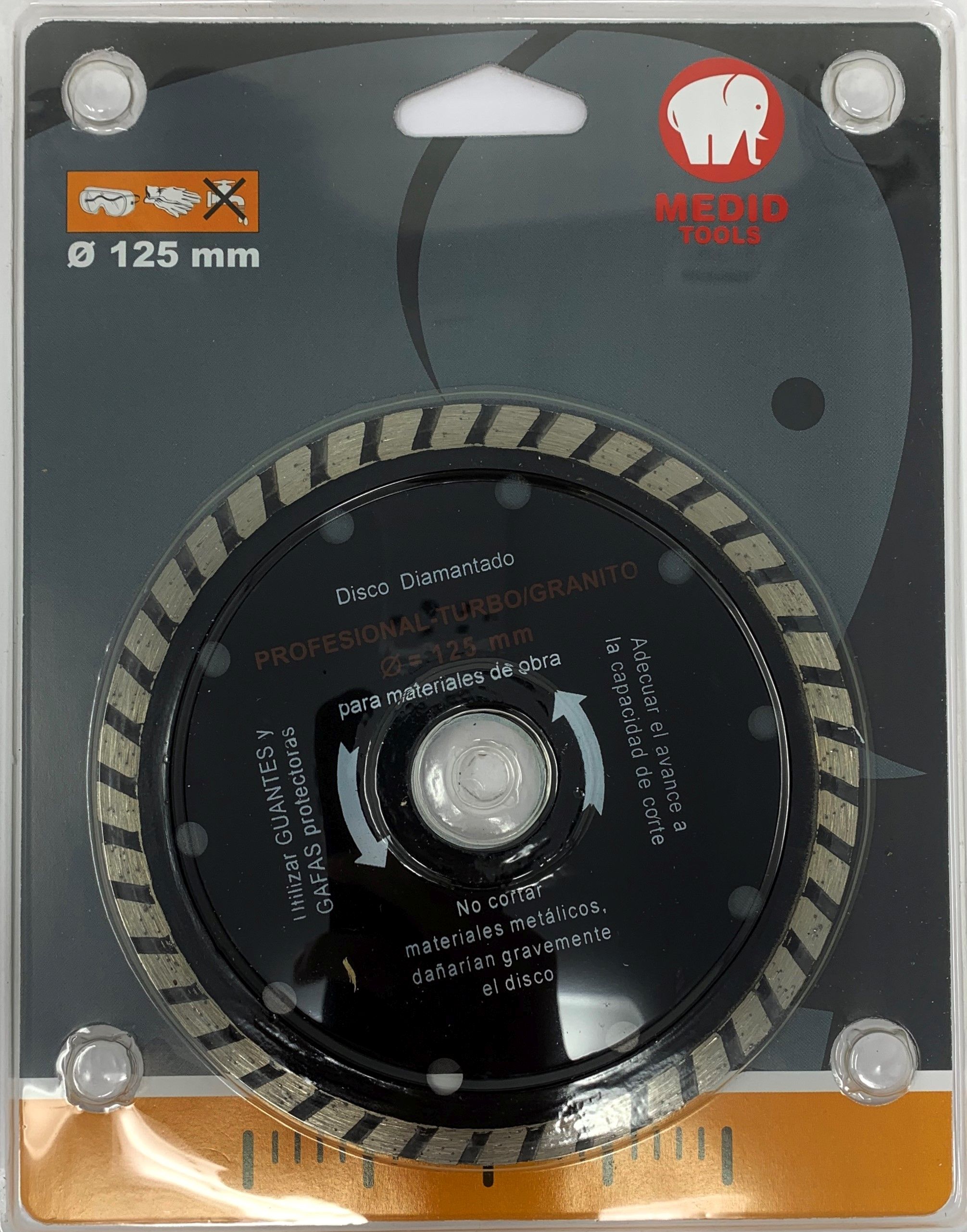Disco turbo profesional para granito diámetro 125 mm