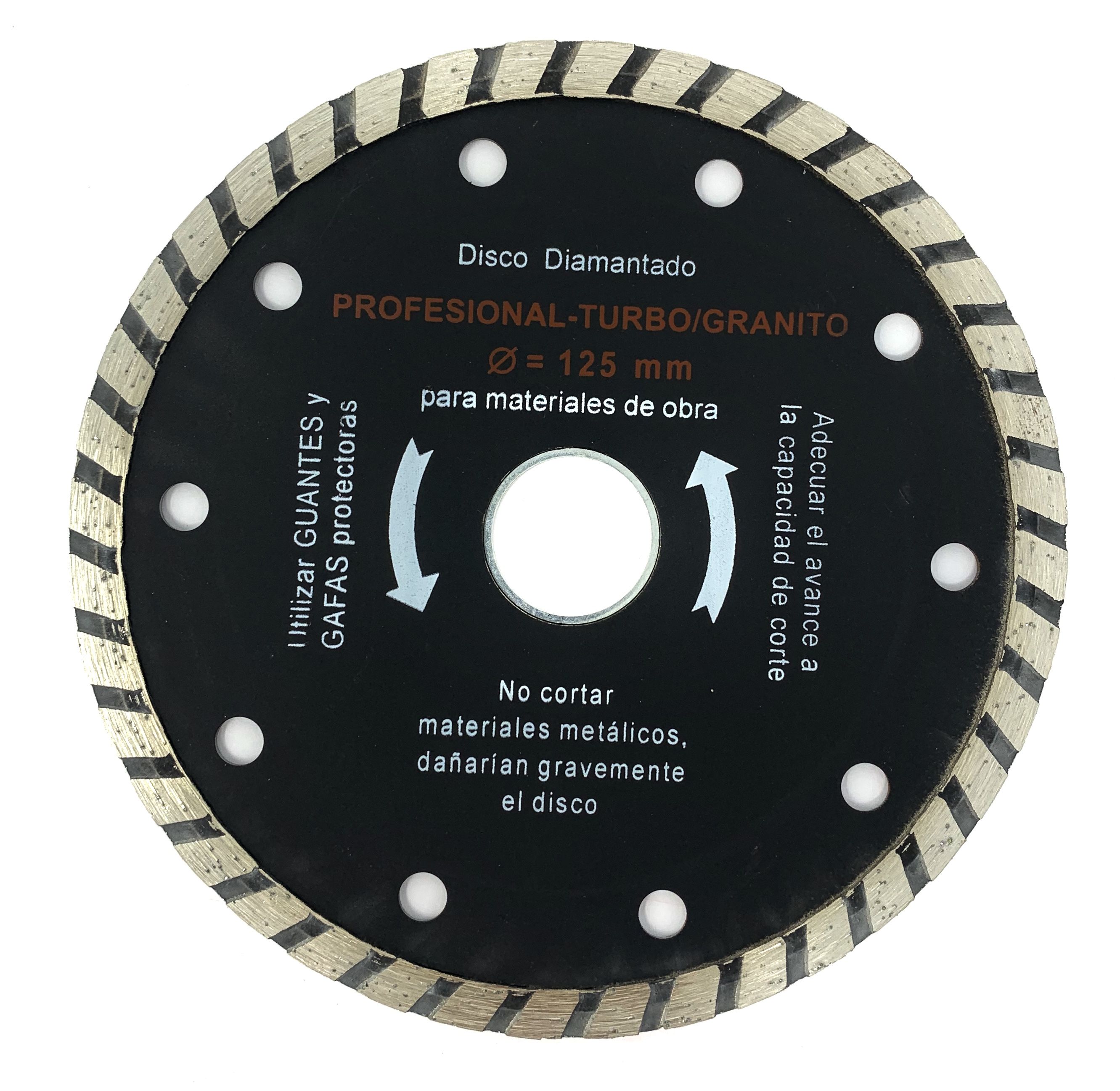Disco turbo profesional para granito diámetro 125 mm