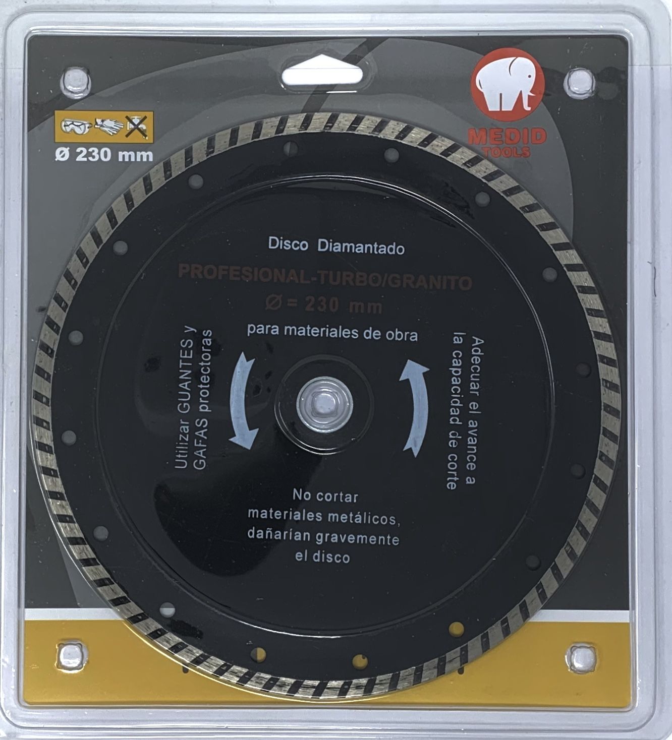 Disco turbo profesional para granito diámetro 230 mm