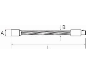 Alargaderas flexibles con cuadrado de 1/4