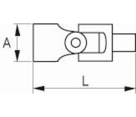 Articulaciones universales de cabeza flexible, con cuadrado de 1