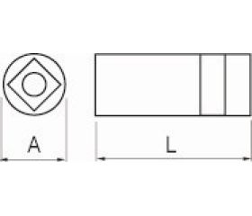 Portapuntas hexagonal de 1/4