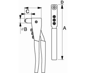 Remachadoras manuales con cabezas intercambiables | 1467-250
