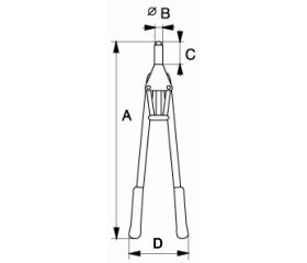 Remachadoras de brazos largos con tubo recolector transparente | 1467-520