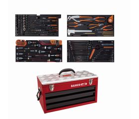 Composiciones de herramientas para mantenimiento general en caja de herramientas metálica: 193 piezas | 1483KHD3RB-FF3