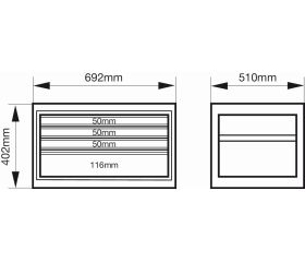 Cofres para el HUB del almacenamiento E87 premium con 4 cajones | 1487K4