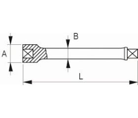 Alargadera de impacto de 1/2