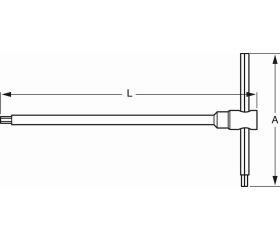 Llave en T con soporte giratorio de aluminio | 1945W