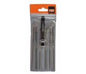Conjunto de lima de aguja, corte basto, sin mango, 140 mm: 6 unidades | 2-470