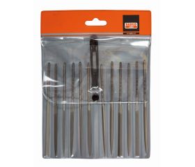 Juego de lima de aguja, corte basto, sin mango, 140 mm: 12 unidades | 2-472