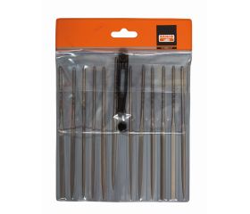 Juego de lima de aguja, corte basto, sin mango, 160 mm: 12 unidades | 2-472-16-0-0