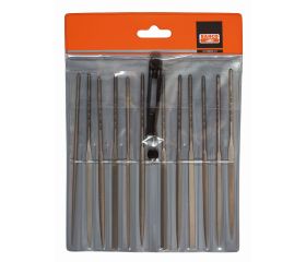 Juego de limas de aguja, picado entrefino sin mango 160 mm - 12 unidades | 2-472-16-1-0