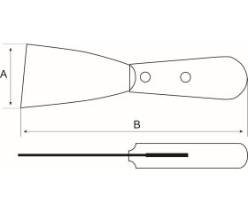 Rasquetas de pintor con hoja de acero al carbono y mango de madera | 2155