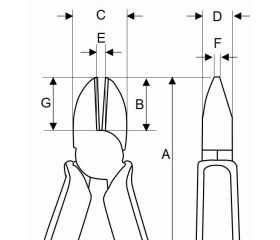 Alicates de corte diagonal aislados VDE | 2171V
