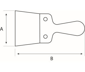 Espátulas de emplastecer con hoja de acero al carbono y mango de madera | 2190