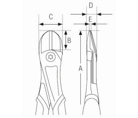 Alicates de corte diagonal «heavy duty» ERGO™ con anillo de seguridad | TAH21HDG