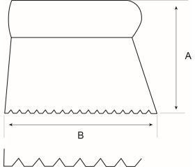 Espátulas de encolar con dientes triangulares | 2212