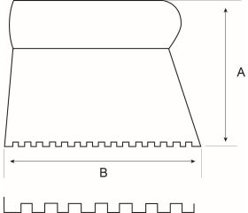 Espátulas de encolar con dientes cuadrados | 2213