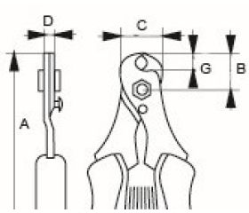 Cortacables con mangos de elastómero para materiales sólidos y cables trenzados | 2235-160
