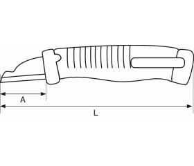 Cuchillo pelacables de electricista para uso con ambas manos, embalaje en blíster | SB2446-EL