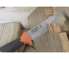 Cuchillos formones de industria pesada con hoja curvada y mango de goma | 2449