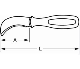 Navajas de gancho con hoja de acero inoxidable y mango bi-componente | 2488