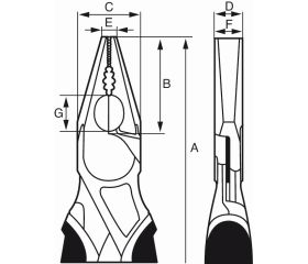 Alicates ERGO™ universales con mangos bi-materiales | 2628G
