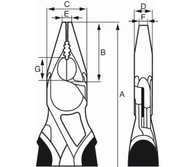 Alicates ERGO™ universales con boca semirredonda y mangos bi-materiales | 2629G