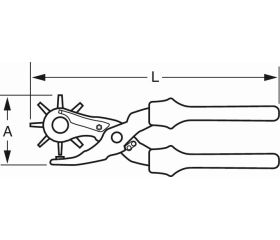 Sacabocados revólver con mango de plástico para 2 mm-4,5 mm | 2635