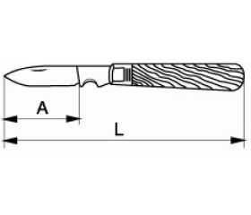 Navaja plegable para electricistas con hojas de 60 mm | 2820EF1