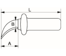 Cuchillos curvos aislados VDE | 2820VPC