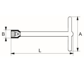 Llaves de vaso con mango en T aisladas | 28MV