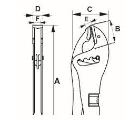 Mordazas grip universales con 4 posiciones y bocas cortas | 2997-250