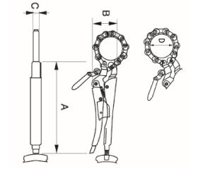 Cortatubos de cadena con acabado cromado | 2998