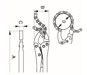 Grips de cadena con Acabado en Níquel | 2999