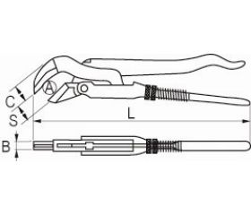 Llave para tubo con boca en esquina | 303081-303171