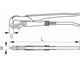 Llave para tubo con boca perpendicular | 303201-303241