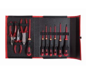 Composición de herramientas aisladas para electricistas en estuche plegable: 10 piezas | 3045/1VDE