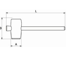 Mazas de goma con mango de madera | 3625RM