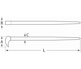 Palancas con cuerpo fosfatado y lazo de alambre metálico fijo | TAH3681