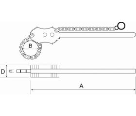 Llaves de cadena para tubos «heavy duty» | 372