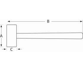 Martillo antirrebote con mango de madera | 3625AR