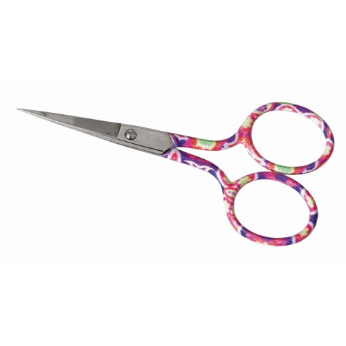 Tijera Bordar Decorada Roja