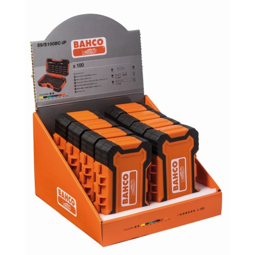 Juego de puntas de 1/4" para tornillos ranurados/Phillips/Pozidriv/hexagonales/TORX® inviolables: 100&nbsp;piezas | 59/S100BC-IP