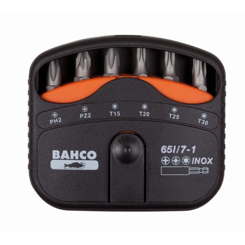 Juego de puntas de acero inoxidable de 1/4" para tornillos Phillips/Pozidriv/TORX®: 7&nbsp;piezas | 65I/7