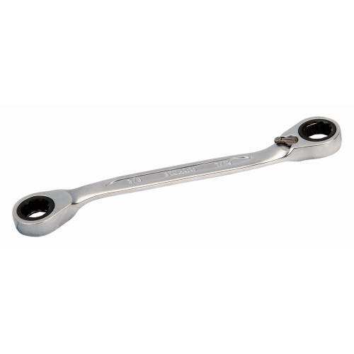 Llaves dobles de estrella plana a carraca de cabeza angulada imperiales con acabado cromado | 1321RZ