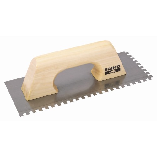 Llanas con hoja de acero al carbono con dientes dentados cuadrados y mango de madera | 2092