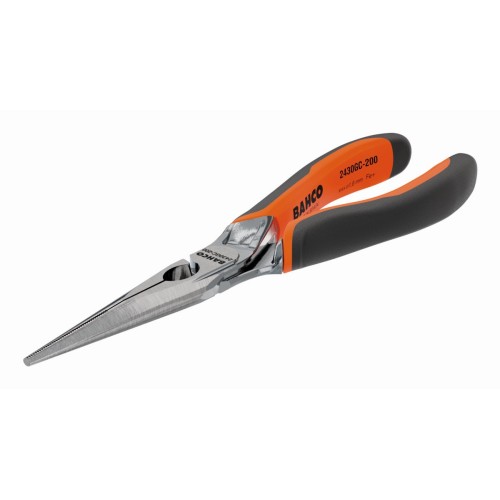 Alicates ERGO? de boca semirredonda cromados, con mangos bi-materiales | 2430GC